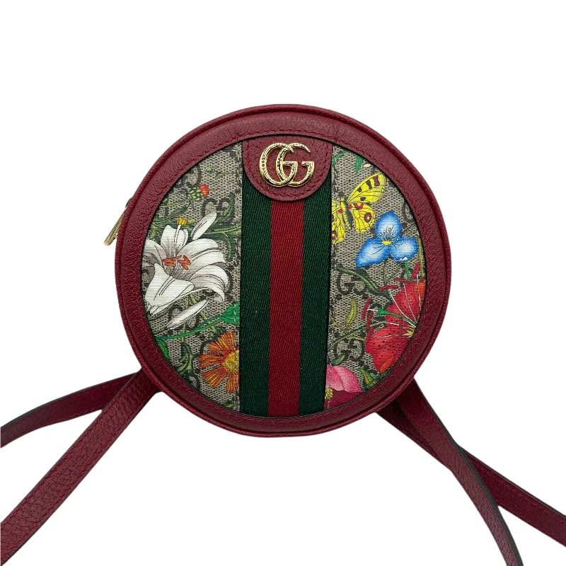 Gucci Ophidia Supreme GG Canvas Floral Round Backpack with  Trim