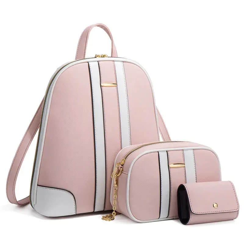 New Fashion Women Backpack Ladies Shoulder Messenger Bag Women's Handbags Purse and Wallet Hand Bag