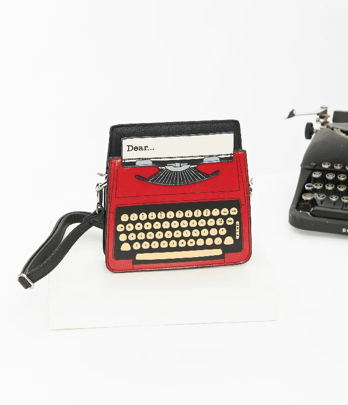 Red Typewriter Crossbody Bag