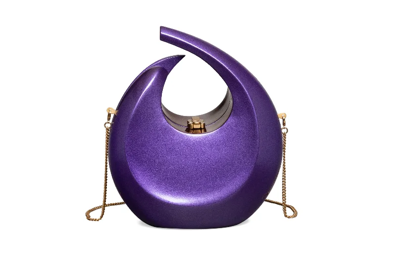 Cairo Clutch Metallic Purple