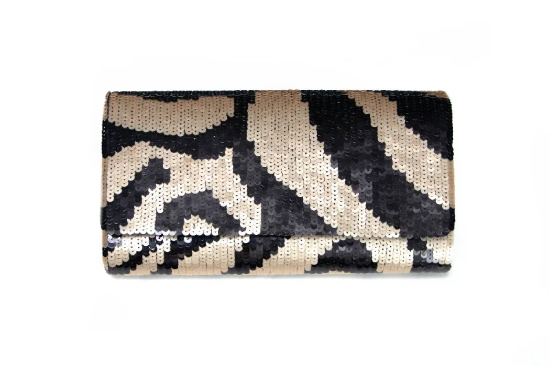 Striped Clutch In Multi