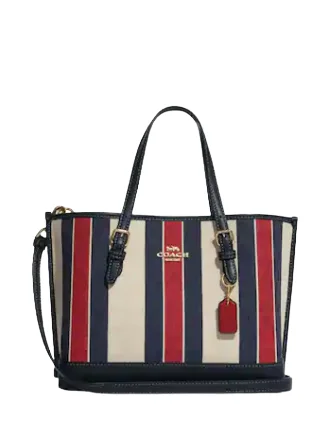 Coach Mollie Tote 25 In Signature Jacquard With Stripes