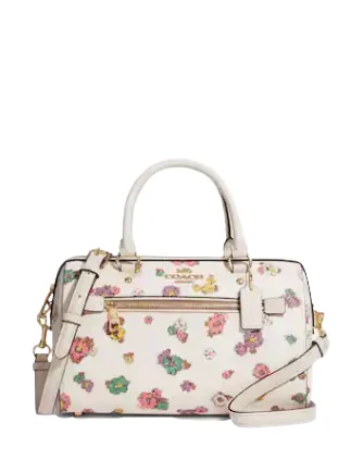 Coach Rowan Satchel With Spaced Floral Field Print