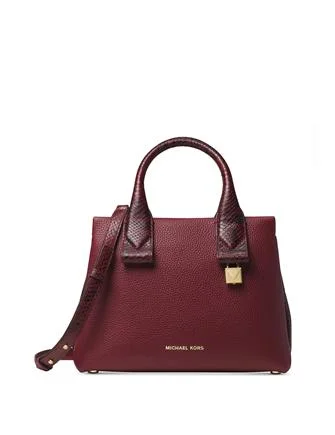 Michael Michael Kors Rollins Small Python Embossed Satchel