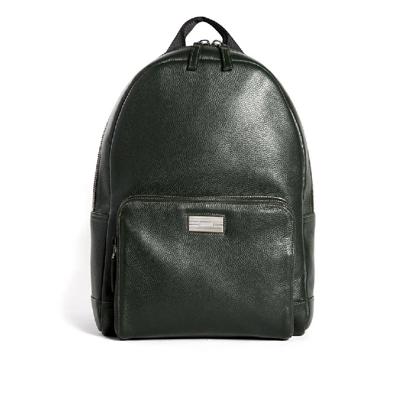 Stuart Backpack - Dark Green Leather