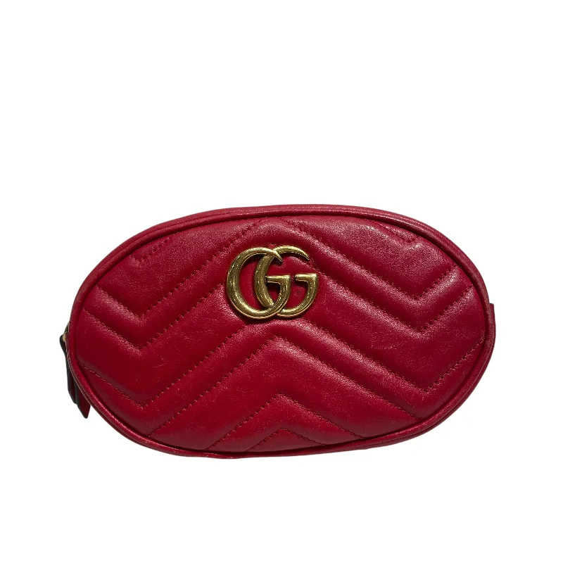 GUCCI/Fanny Pack/OS/Leather/RED/GG MAMONT MALTELASSE BELT BAG