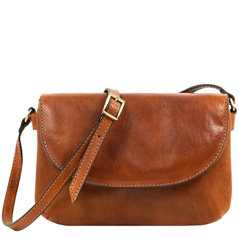 Full Grain Italian Leather - Ladies Leather Cross Body Bag - Sister Carrie