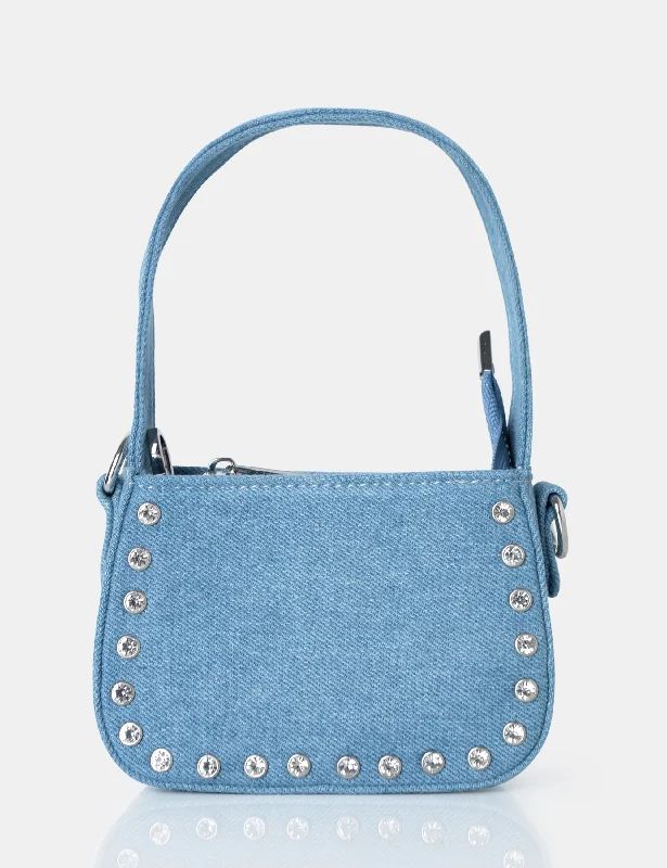 Lee Blue Denim Studded Mini Bag