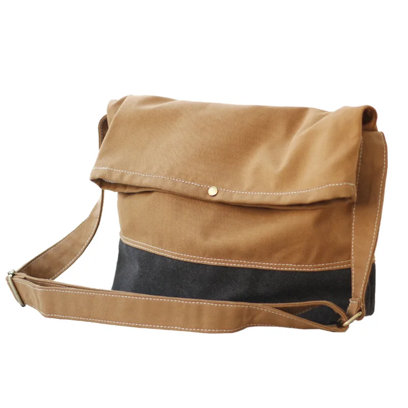 Mens Canvas Large Stachel Side Bags Canvas Messenger Bag Canvas Shoulder Bag for Women