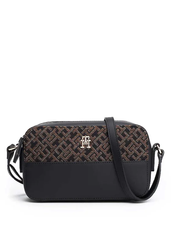 Tommy Hilfiger Jacquard Camera Bag, Black